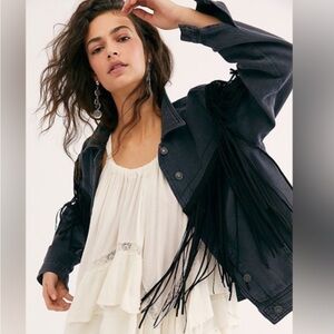 NWOT Free People After Hours fringe jacket